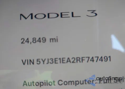 2024 Tesla Model 3 Long Range Dual Motor All-Wheel Drive/Rear-Wheel Drive z USA, uszkodzony, nr VIN 5YJ3E1EA2RF747491
